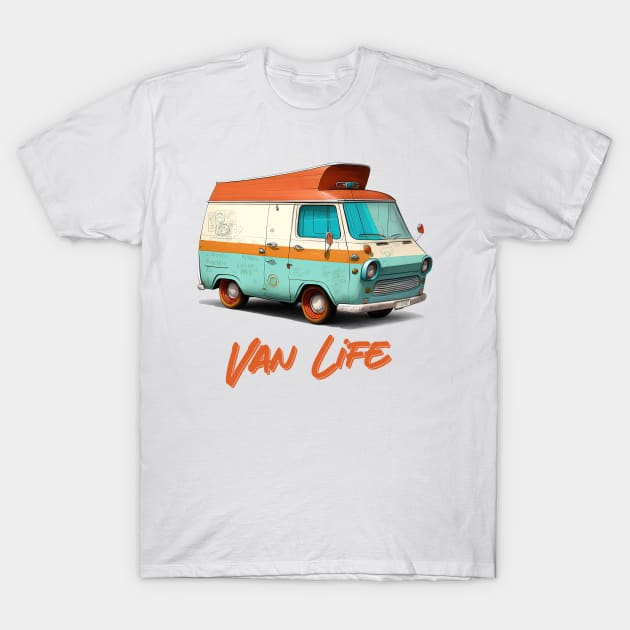 Van Life  /   Thrift Style Retro Design T-Shirt by DankFutura